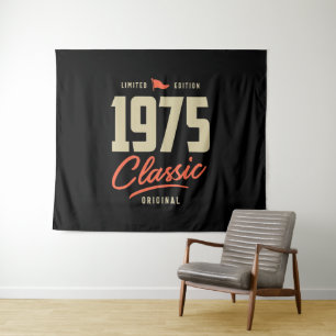 1975 Classic Birthday Gift Tapestry