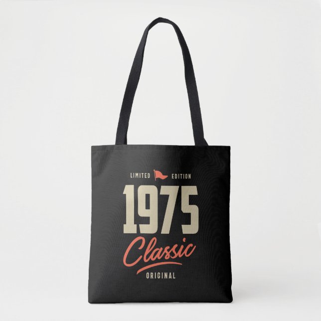 1975 Classic Birthday Gift Tote Bag (Front)
