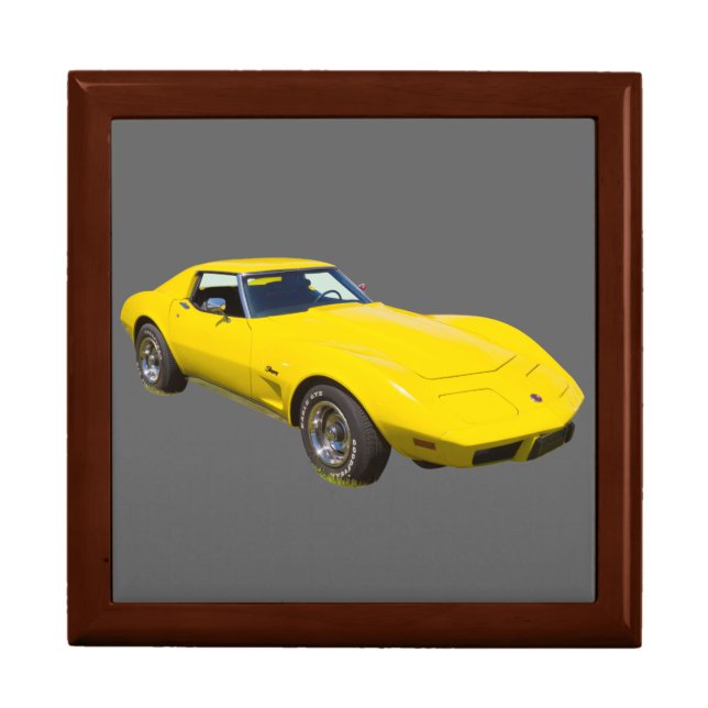 1975 Corvette Stingray Sports Car Keepsake Box (Front)
