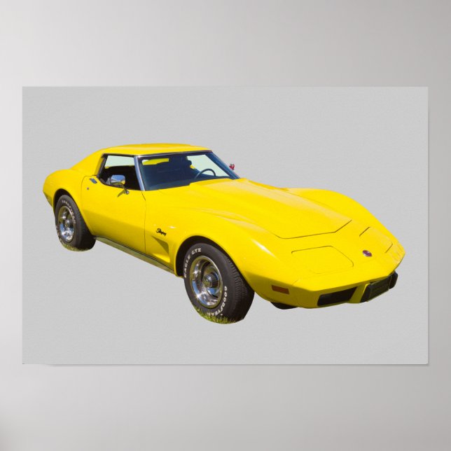 1975 Corvette Stingray Sports Car Poster (Front)