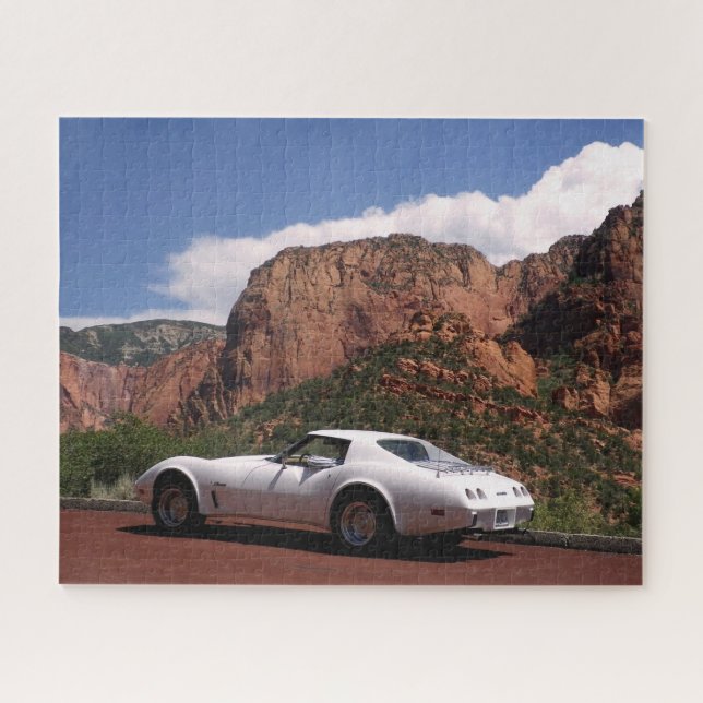 1975 Corvette & Zion National Park Puzzle (Horizontal)