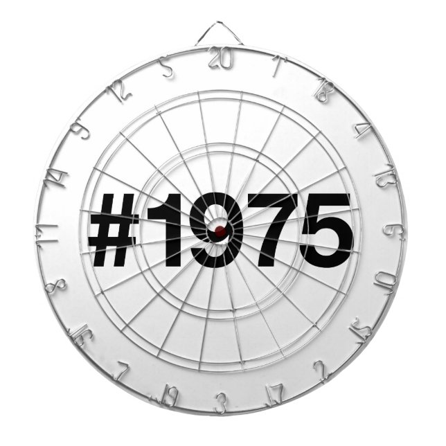 1975 Hashtag 51st birthday 51 years Dart Board (Front)