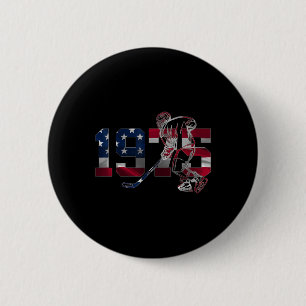 1975 Ice Hockey 50th Birthday Button