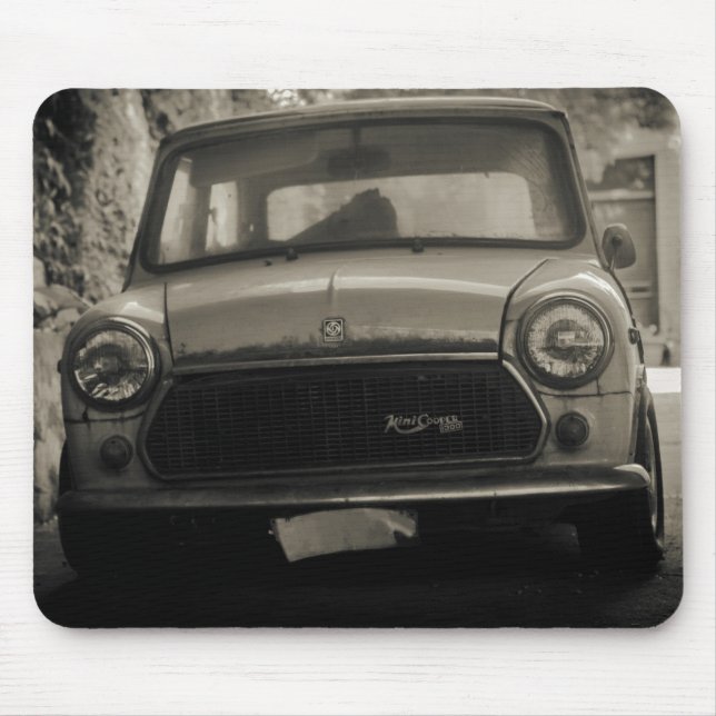 1975 Old Mini Cooper 1300 Mouse pad (Front)