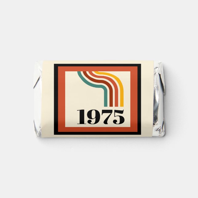 1975 Retro Stripe Vintage Orange Hershey's Miniatures (Front)