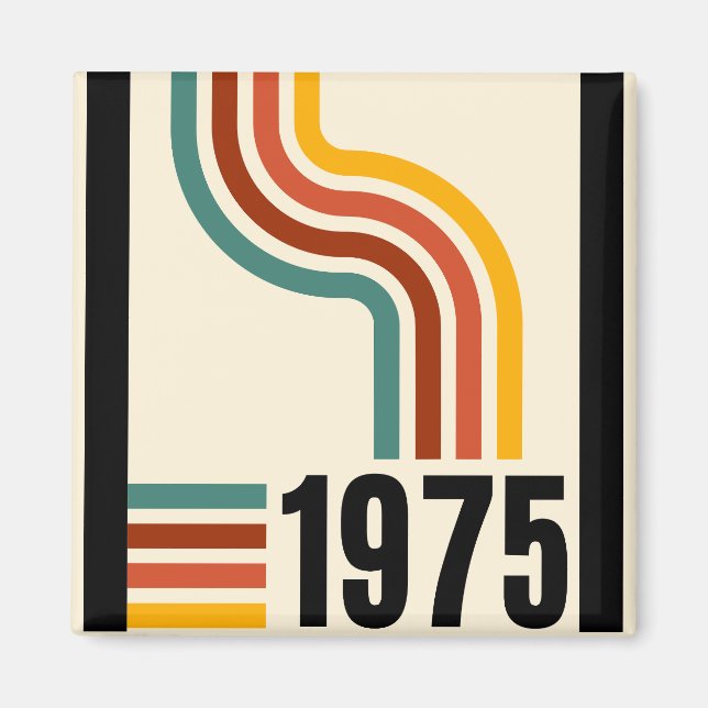 1975 Retro Vintage Poster 50th Birthday Magnet (Front)