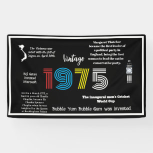1975 The Year You Were Born 50th Birthday Banner