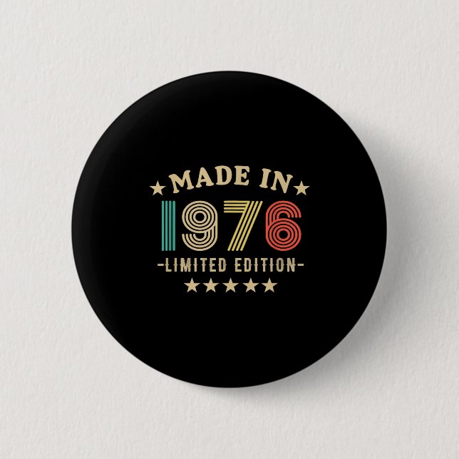 1976 50th Birthday,50th 2026 For Him, Dad,father's Button (Front)