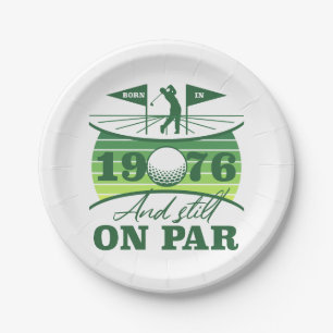 1976 50th Birthday Golf Lovers Paper Plates
