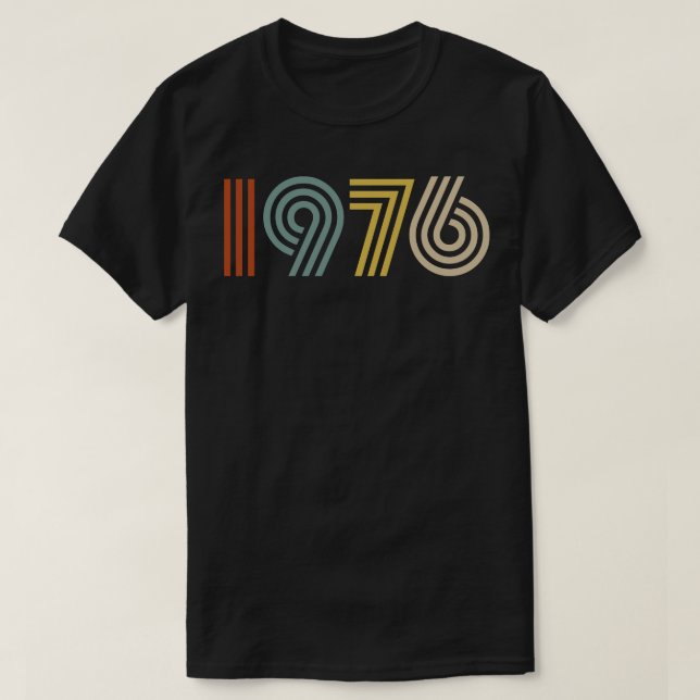 1976 Birth Year Retro Style 1 T-Shirt (Design Front)