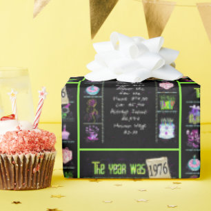 1976 Birthday Year Trivia Wrapping Paper
