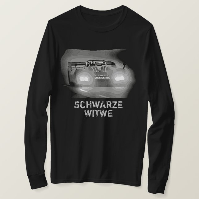 1976 Black Widow Racing T-Shirt (Design Front)