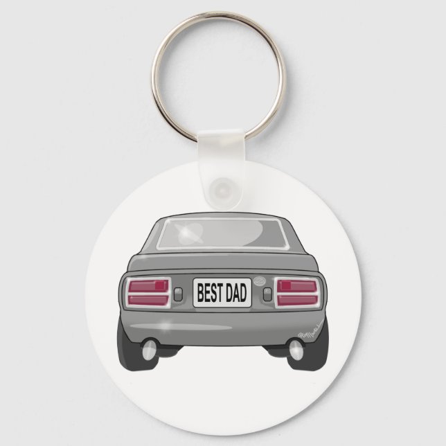 1976 Datsun 280Z Gray Keychain (Front)