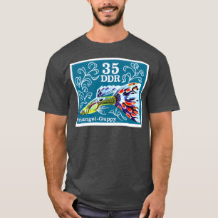 1976 East GERMANY Triangle Guppy Postage Stamp T-Shirt