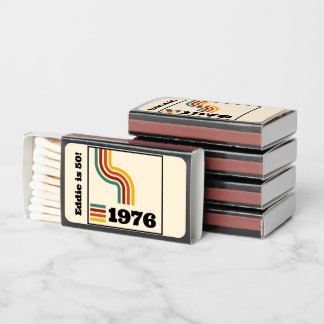 1976 Retro Vintage Poster Birthday or Reunion Matchboxes