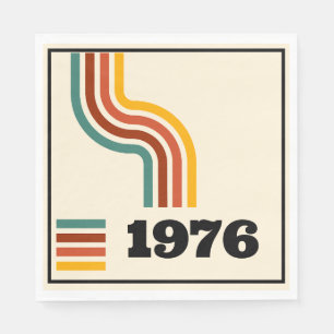 1976 Retro Vintage Poster Birthday or Reunion Napkins