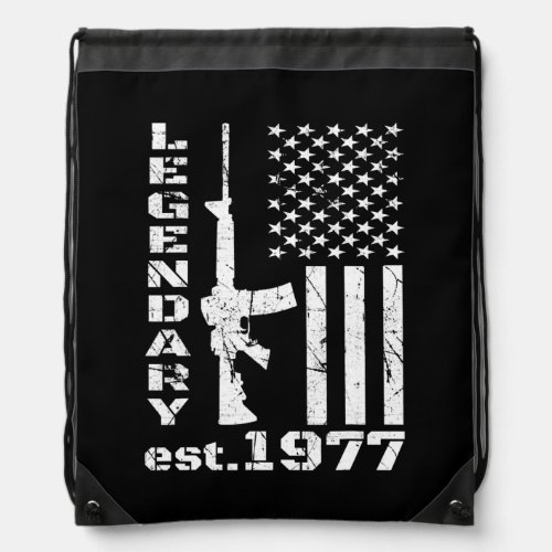 1977 45th Birthday Legendary Patriot 45 Years Old Drawstring Bag