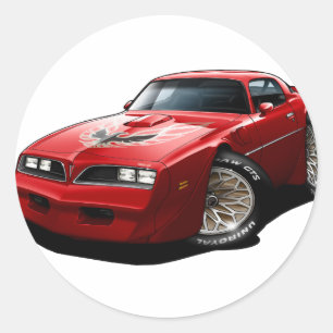 1977-78 Trans Am Red Classic Round Sticker