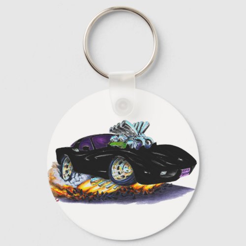 1977_79 Corvette Black Car Keychain