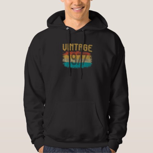 1977 Birthday  Retro Birthday Vintage 1977 Hoodie