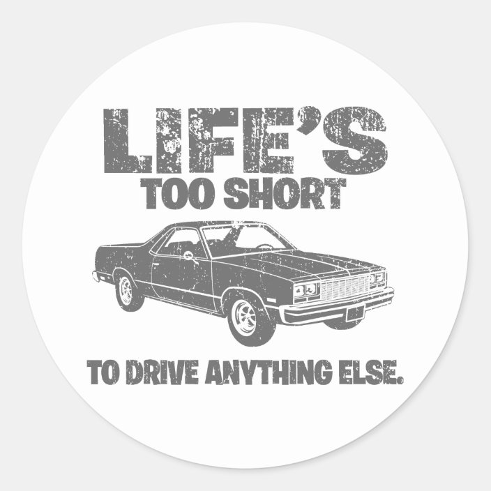 1977 Chevrolet El Camino Classic Round Sticker