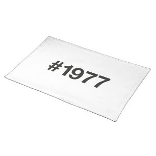 1977 Hashtag 49th birthday 49 years Cloth Placemat