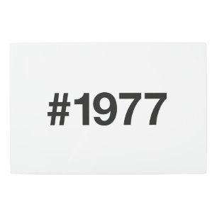 1977 Hashtag 49th birthday 49 years Metal Print