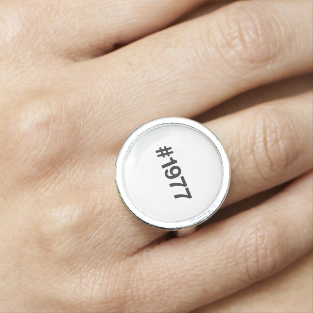1977 Hashtag 49th birthday 49 years Ring (In Situ)