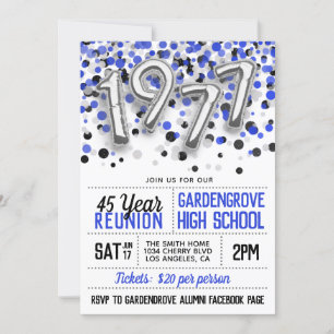 1977 High School College Reunion Invitation