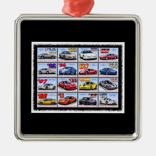 1978_2013 Special Edition Corvette Montage Metal Ornament