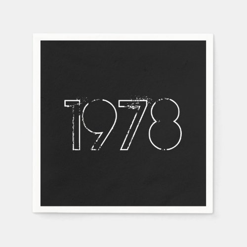 1978 40th Birthday Year Paper Napkin