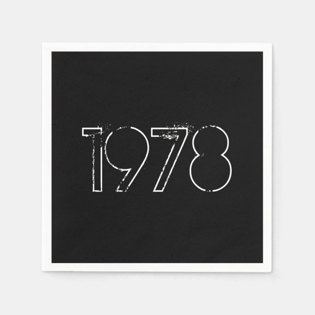 1978 40th Birthday Year Paper Napkin (Front)