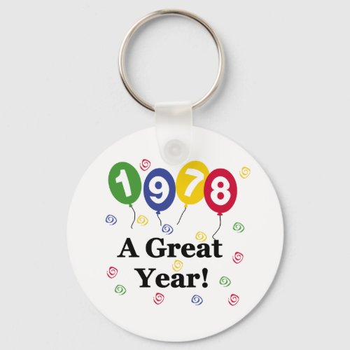 1978 A Great Year Birthday Keychain