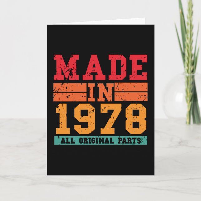 1978 Birthday Vintage Saying Card (Front)