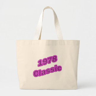 1978 Classic Purple Large Tote Bag