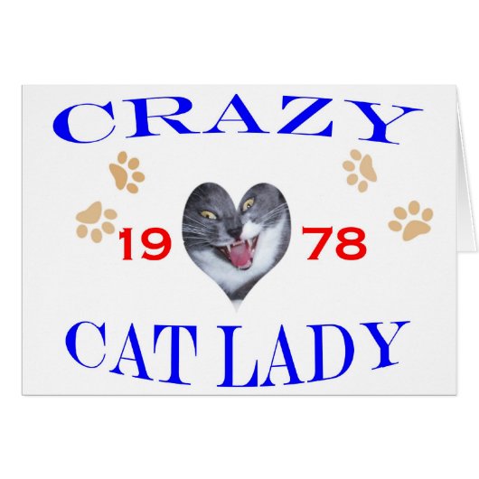 1978 Crazy Cat Lady Cards (Front Horizontal)
