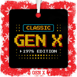 1978 Gen X Classic Retro Gamer Gaming Birthday Metal Ornament