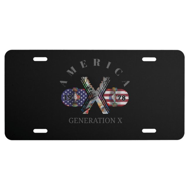 1978 Generation X American Skateboard License Plate (Front)