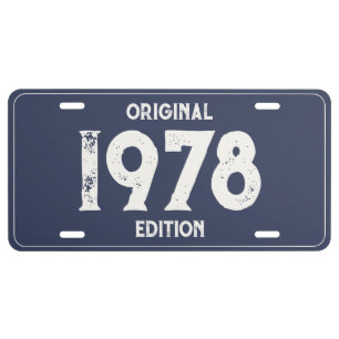 1978 Original Edition License Plate