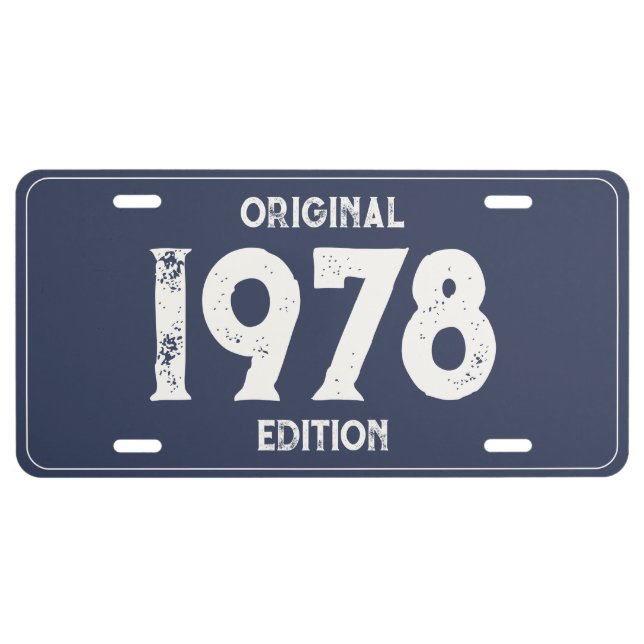 1978 Original Edition License Plate (Front)