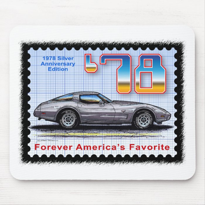 1978 Silver Anniversary Special Edition Corvette Mouse Pads