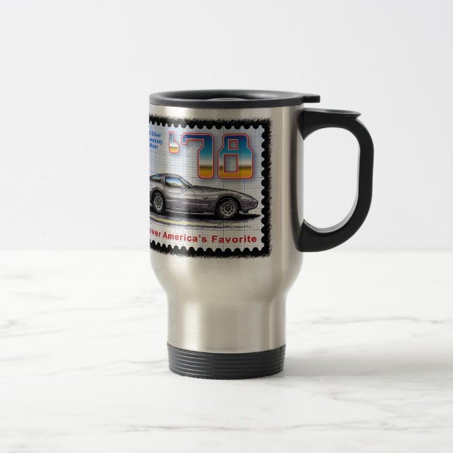 1978 Silver Anniversary Special Edition Corvette Travel Mug (Right)