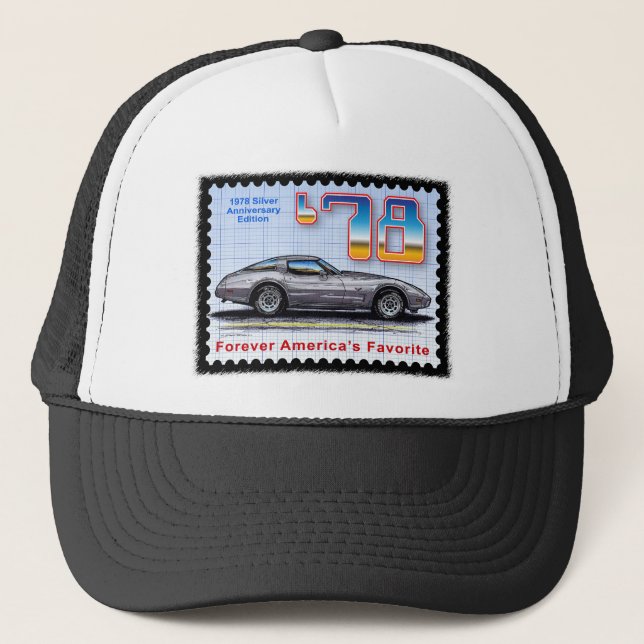 1978 Silver Anniversary Special Edition Corvette Trucker Hat (Front)