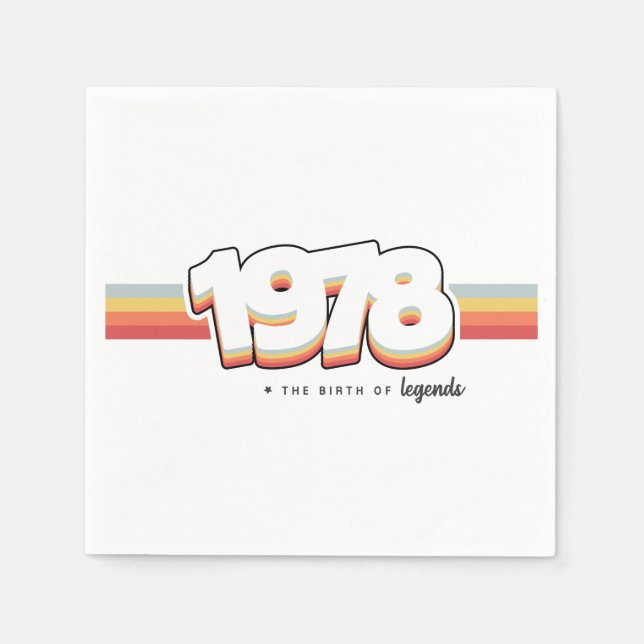 1978 The birth of legends Napkins (Front)