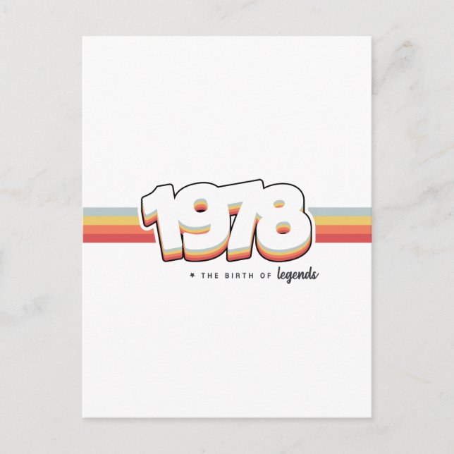 1978 The birth of legends Postcard (Front)