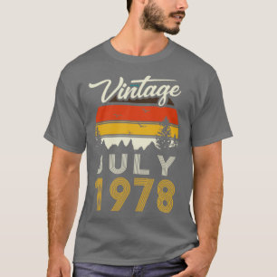 1978 Vintage July Birthday Gif T-Shirt