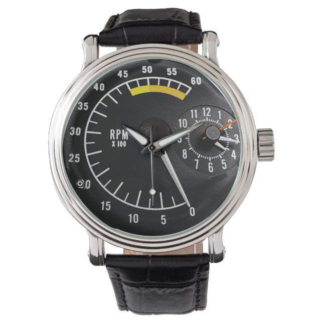 1979-1981 Classic Sports Car Tachometer and Clock Watch (Front)