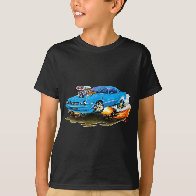 1979-81 Camaro Z28 Lt Blue Car T-Shirt (Front)