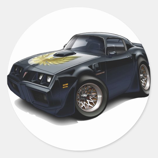 1979-81 Trans Am Black Car Classic Round Sticker | Zazzle.com