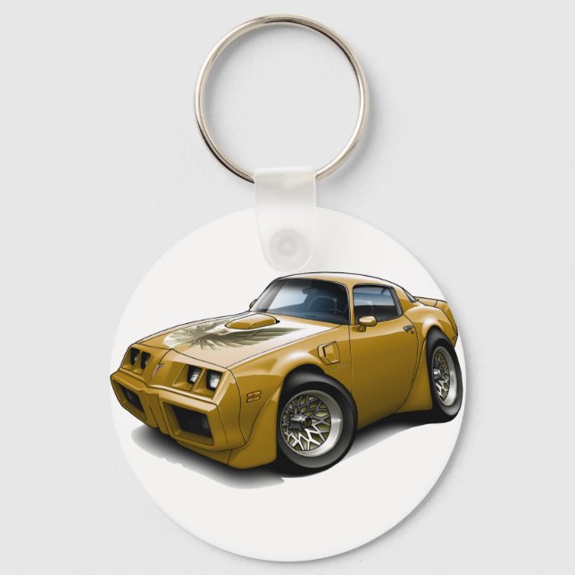 1979-81 Trans Am Gold Car Keychain (Front)
